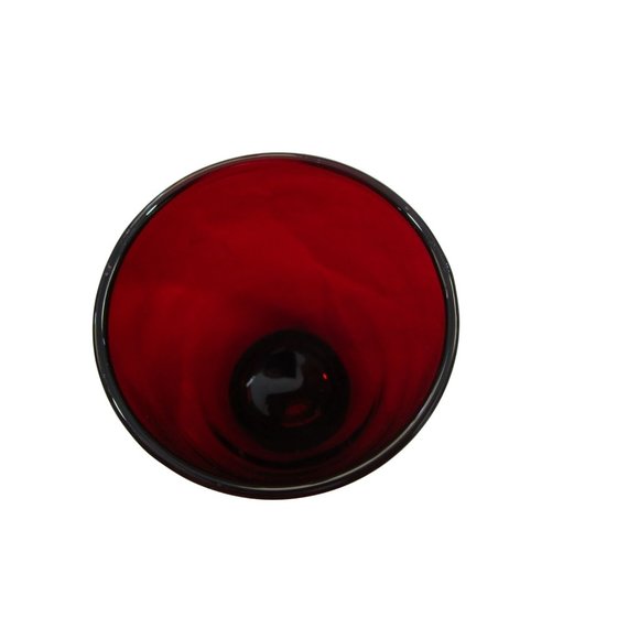 Baltic Anchor Hocking Ruby Red Footed Small Barrel Shaped Tumbler Unmarked EUC - Picture 6 of 10